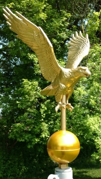 12" Gold Bronze Eagle 